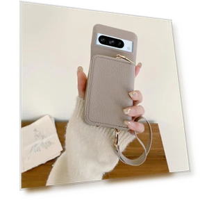 Чехол на молнии с отделениями для карт и ремешком на запястье — Аксессуары для телефонов, Smartwatch 2025