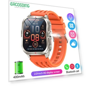 Уличные военные светодиодные часы с изогнутым экраном — Умные часы, SACOSDING