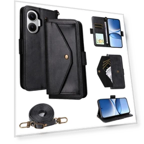 Кожаный чехол с магнитным замком и ремнем через плечо — Чехлы-книжки, Smartwatch 2025