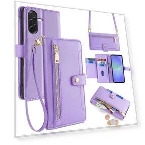 Кожаный чехол с карманом на молнии и 2 ремешками — Аксессуары для телефонов, Smartwatch 2025