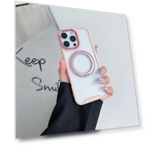 Магнитный чехол с подставкой и электрополированной рамкой для камеры — Аксессуары для телефонов, Smartwatch 2025