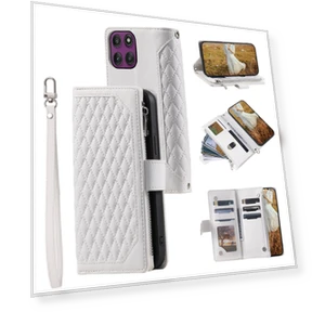 Чехол-кошелек с ромбовидной строчкой и ремешком на запястье — Чехлы-книжки, Smartwatch 2025