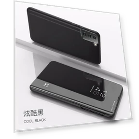 Кожаный флип-чехол с подставкой и зеркалом — Чехлы-книжки, case-A1