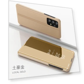 Роскошный кожаный чехол с умным зеркалом и магнитной откидной крышкой — Аксессуары для телефонов, case-A1