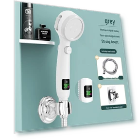 Набор умных светодиодных душевых головок с ручным распылителем и нагревателем — Фиксированные, Build My Home