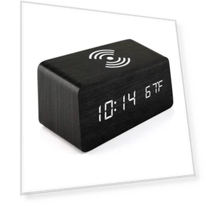 Многофункциональный светодиодный будильник с беспроводной зарядкой — Будильники, Factory Discount Outlet