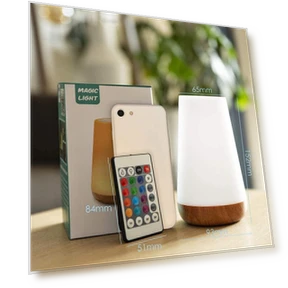 Сенсорный ночник с текстурой дерева — Основания, Value Vault