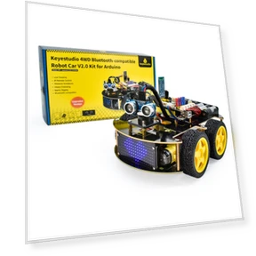 Умный автомобиль для Arduino с LED-дисплеем — Аксессуары для роботов, Keyestudio