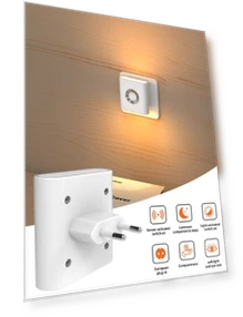 Ночной светильник с двойной головкой и датчиком движения — Пена, Sole Street