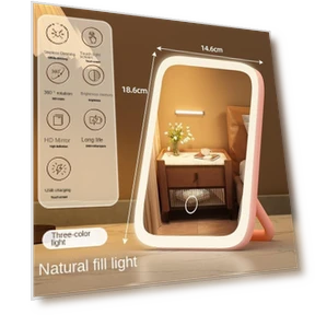 Умная настольная лампа со светодиодной подсветкой и зеркалом — Компактные и дорожные, Sole Street