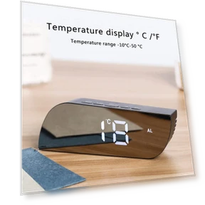 Умные светодиодные зеркальные часы-будильник — Будильники и часы, JUDING