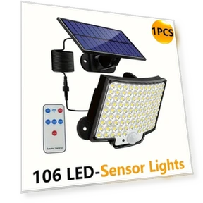 Солнечная садовая лампа с датчиком движения — Прожекторы и охранное освещение, COOKING-MALL