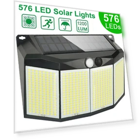 Солнечная светодиодная лампа с датчиком движения для улицы — Освещение для стола, WANGO