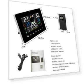 Метеостанция с будильником и беспроводным датчиком — Барометры, COOKING-MALL