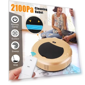 Автоматический вакуумный робот-пылесос с функцией подметания и мытья пола — Пена, Decor Dream