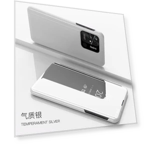 Умный магнитный раскладной чехол с зеркальным видом — Бамперы, MY-CASE