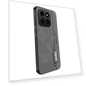 Чехол для телефона из матовой кожи с эффектом кожи, мягкая задняя крышка, серый — Пена, Honor