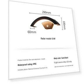 Водонепроницаемый уличный настенный светильник с датчиком движения — Платформенные тележки, HomeHarmony