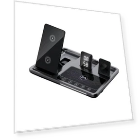 Беспроводная зарядная подставка 4 в 1 с будильником и ночником — Зарядные устройства, Household Electrical Appliances