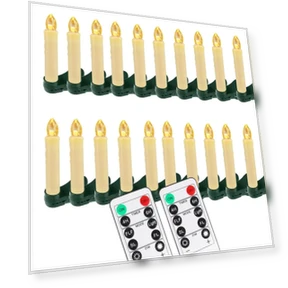 Набор светодиодных свечей-конусов для елки с пультом ДУ — Лампочки и освещение, Binchi Lighting Appliances