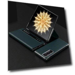 Защитный кожаный чехол с подставкой-ракушкой — Вакуумные тройники, RENGEZ