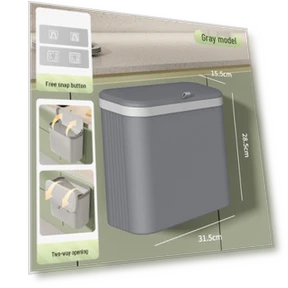 Умный автоматический индукционный мусорный бак с крышкой — Пресс для мусора