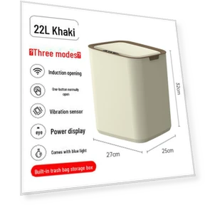 Умный автоматический индукционный мусорный бак с крышкой — Пресс для мусора