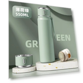 Умная термокружка из нержавеющей стали с чашкой для чая — Фляги, TOP-MALL-001