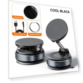 Магнитный автомобильный держатель для телефона с беспроводной зарядкой 15 Вт — Комплекты для установки в приборную панель, Auto Launcher