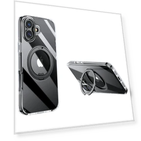 Чехол с MagSafe, подставкой и электрополированной рамкой для камеры — Аксессуары для телефонов, Smartwatch 2025