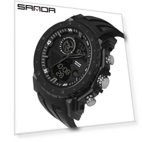 Умные многофункциональные светящиеся электронные часы с двойным дисплеем — Умные часы, SANDA