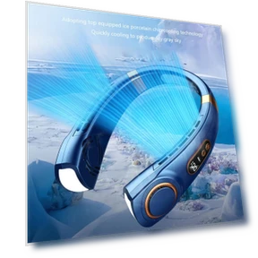 Портативный мини-вентилятор для шеи с цифровым дисплеем — Персональные вентиляторы, Chic Interiors