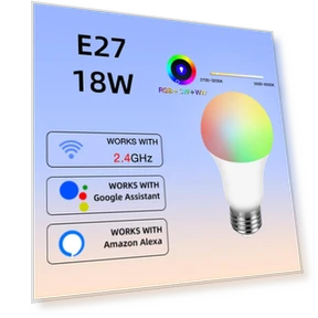 Светодиодная лампа RGB+WW+CW Wifi E27 — Светодиодные, Modern Home Furnishing