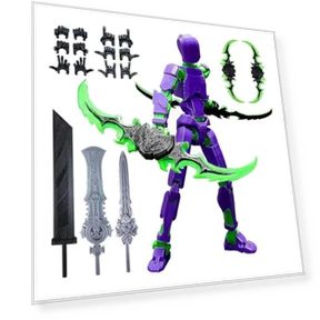 3D-печатная фигурка робота с аксессуарами — Куклы и фигурки, Party&Festival Supplies