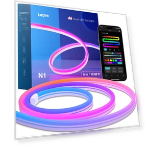 AI LED неоновая трубка с управлением через приложение — Гибкие светильники, Lepro