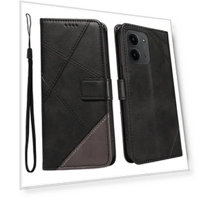 Кожаный чехол с геометрическим дизайном и ремешком на запястье — Аксессуары для телефонов, Smartwatch 2025