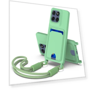 Жидкий силиконовый чехол с держателем для карт и коротким ремешком — Базовые чехлы, Smartwatch 2025