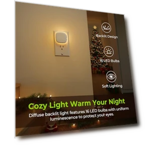 Ночной светильник с датчиком движения и сумеречным датчиком, регулируемой яркостью (2 шт.) — Ночники, AUVON