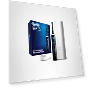 Заряжаемая электрическая зубная щетка с 1 сменной насадкой, дорожным чехлом — Сменные насадки для зубных щеток, Oral-B