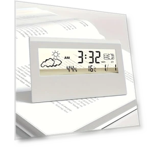 Бесшумные светодиодные цифровые часы с отображением погоды, температуры и влажности — Будильники и часы, E-homekit