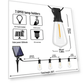 Светодиодные гирлянды на солнечной батарее с пультом управления — Гирлянды и светодиодные ленты, HomeHarmony