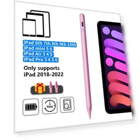 Стилус для iPad со светодиодными индикаторами питания, сенсорный карандаш с защитой от прикосновений ладони — Стилусы, Rookiet