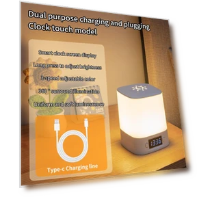 Настольная лампа с часами и сенсорным управлением — Настольные и полочные часы, Your Department Home