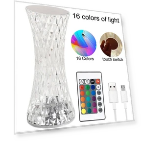 Алмазная настольная лампа с сенсорным пультом — Освещение для стола, YWZT