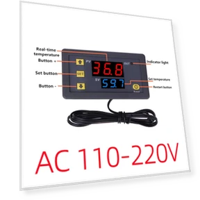 Цифровой регулятор температуры со светодиодным дисплеем — Контроллеры температуры, Meiteai-All