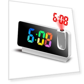 Современный проекционный будильник с большим светодиодным экраном — Будильники, KITCHEN-MALL