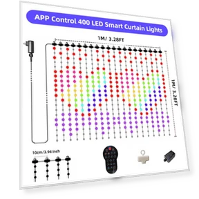Умные гирлянды для оконных занавесок RGB — Гирлянды для дома, Modern Home Furnishing
