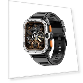 Умные часы с 4G, 2.03-дюймовым HD-экраном, 2 ГБ ОЗУ, 16 ГБ ПЗУ, Android 8.1, Wi-Fi, GPS, двойной камерой, серебристый — Умные часы, Rainbuvvy