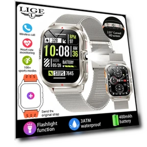 Умные часы с изогнутым экраном — Умные часы, LIGE