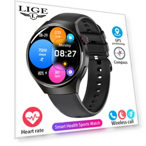 Смарт-часы с HD-дисплеем и полным сенсорным управлением — Умные часы, LIGE